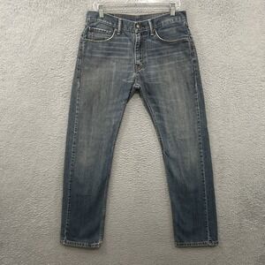 Levis Jeans Mens 31x32 Blue Denim 505 Regular Straight American Work Wear Adult